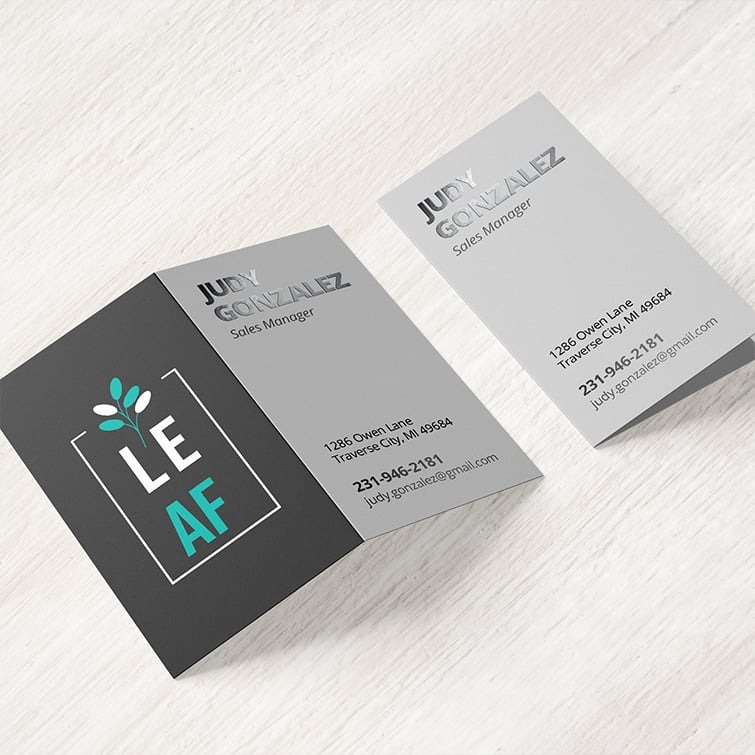 Vertical Folded Visiting Cards